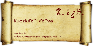 Kuczkó Éva névjegykártya
